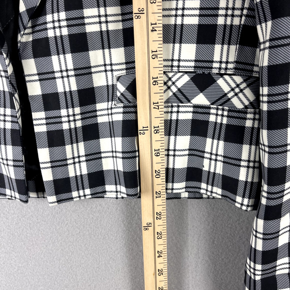 Blackmilk Plaid Tartan Blazer Jacket Womens 12/16 Lined Open Front Academia - Picture 10 of 15